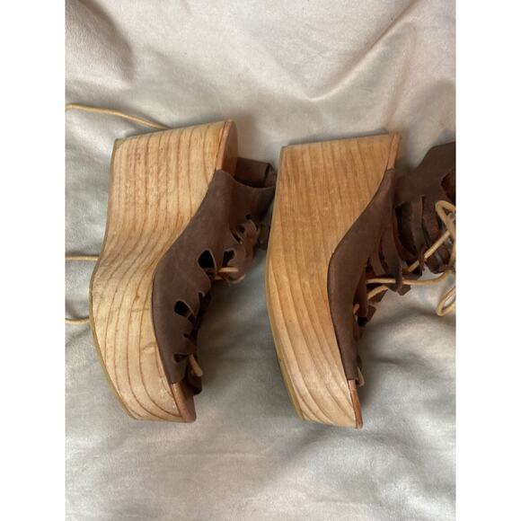 Musse & Cloud - Oneka Leather Lace Up Sandals High Heels size 9 - Picture 5 of 8